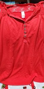 ❤No Boundaries Red Top 2x